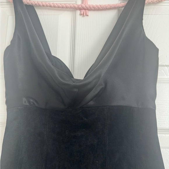 Gorgeous fall winter formal suede and satin gown. EUC worn once! - Picture 2 of 5